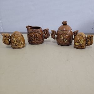 Vintage Colorado Memorabilia Creamer, Sugar, Salt & Pepper Shaker Set Japan